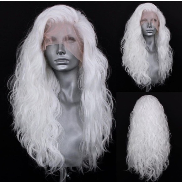 White Curly Lace Wig